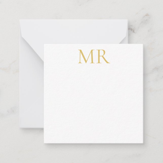 Professional Classical Monogram Minimalist Plain Card (Front)