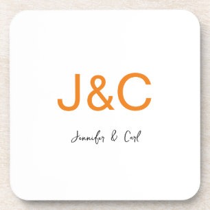 Professional Classical Monogram Minimalist Plain Coaster