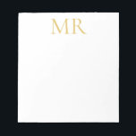 Professional Classical Monogram Minimalist Plain Notepad<br><div class="desc">Classical Professional Simple Design. Easy Editing Tools. Different Card Types and Sizes,  Color and Font Choices.</div>