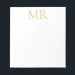 Professional Classical Monogram Minimalist Plain Notepad<br><div class="desc">Classical Professional Simple Design. Easy Editing Tools. Different Card Types and Sizes,  Color and Font Choices.</div>