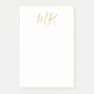 Professional Classical Monogram Minimalist Plain Post-it Notes