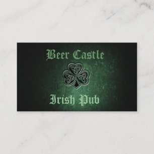 Professional classy grunge Irish lucky shamrock Business Card