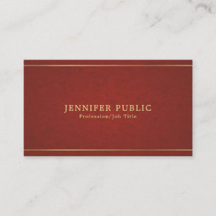 Professional Classy Plain Pearl Finish Luxury Business Card