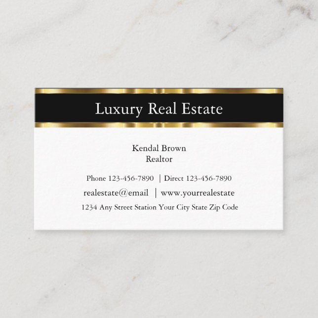 Professional Classy Realtor Business Cards (Front)