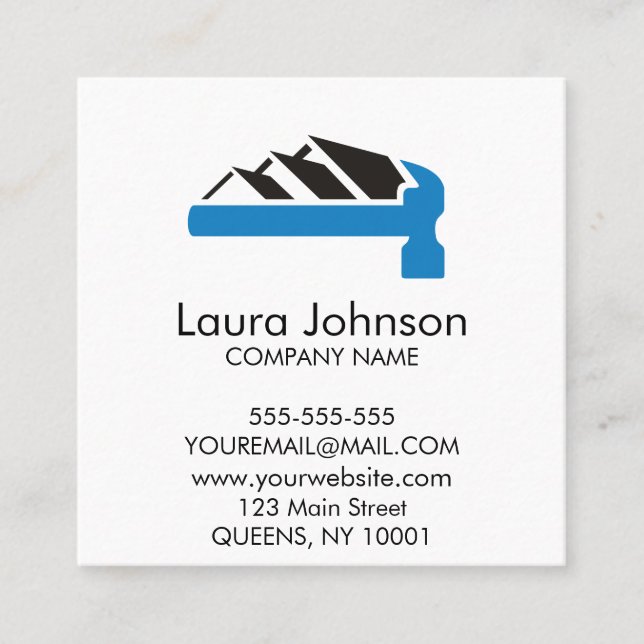 Professional Clean Custom Company Logo QR Code Calling Card (Front)