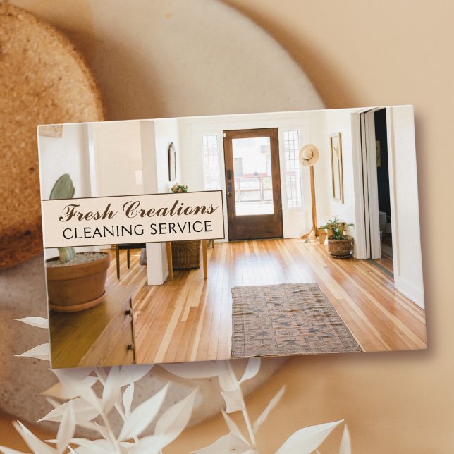 Professional Clean Home Interior Cleaning Service Business Card (Creator Uploaded)