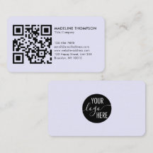 Professional Clean Lavender Company Logo QR Code