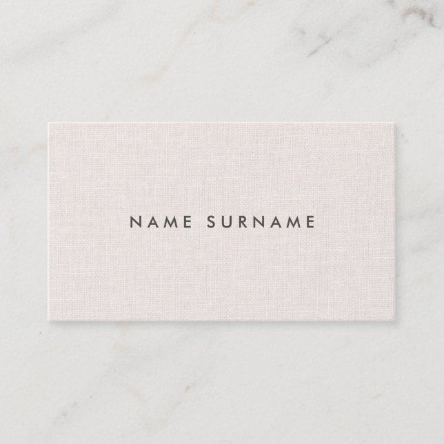 Professional Clean Layout Linen Business Card (Front)