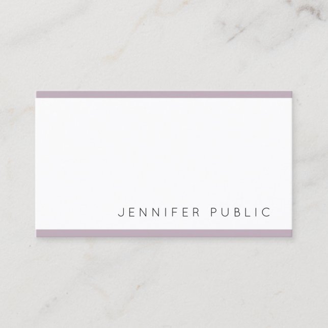 Professional Clean Modern Cute Design Elegant Business Card (Front)