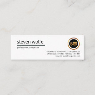 Professional Clean Simple Truck For Hire Mini Business Card