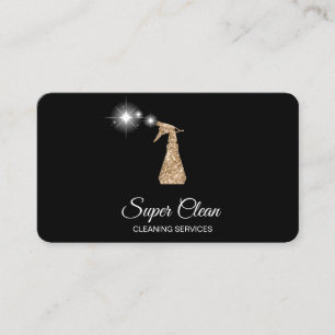 Professional Cleaning House Keeping Sparkling Business Card
