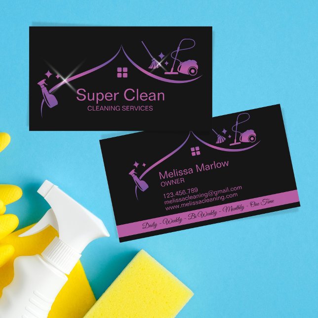 Professional Cleaning House Services Business Card (Creator Uploaded)