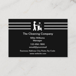 Professional Cleaning Janitorial Business Cards