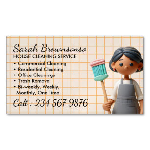 Professional Cleaning/Janitorial House Washing Magnetic Business Card