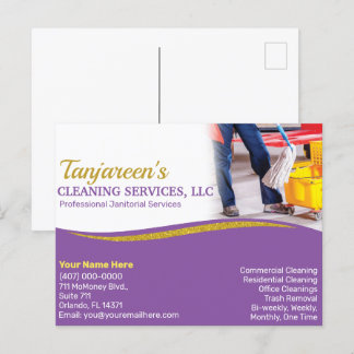 Professional Cleaning/Janitorial Housekeeping Postcard