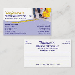 Professional Cleaning/Janitorial Housekeeping Serv Business Card