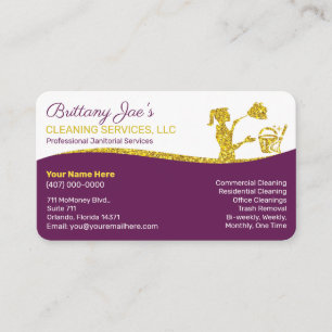 Professional Cleaning/Janitorial Housekeeping Serv Business Card