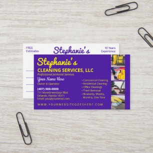 Professional Cleaning/Janitorial Housekeeping Serv Business Card