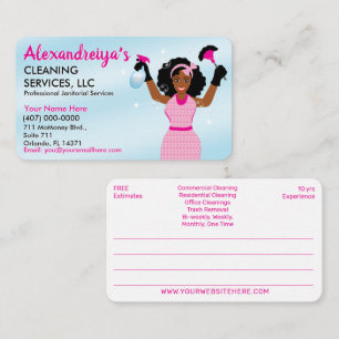 Professional Cleaning/Janitorial Housekeeping Serv Business Card