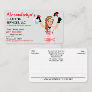 Professional Cleaning/Janitorial Housekeeping Serv Business Card