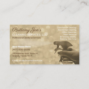 Professional Cleaning/Janitorial Housekeeping Serv Business Card
