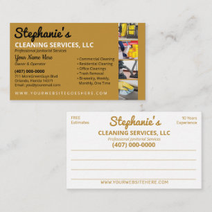 Professional Cleaning/Janitorial Housekeeping Serv Business Card
