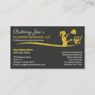 Professional Cleaning/Janitorial Housekeeping Serv Business Card