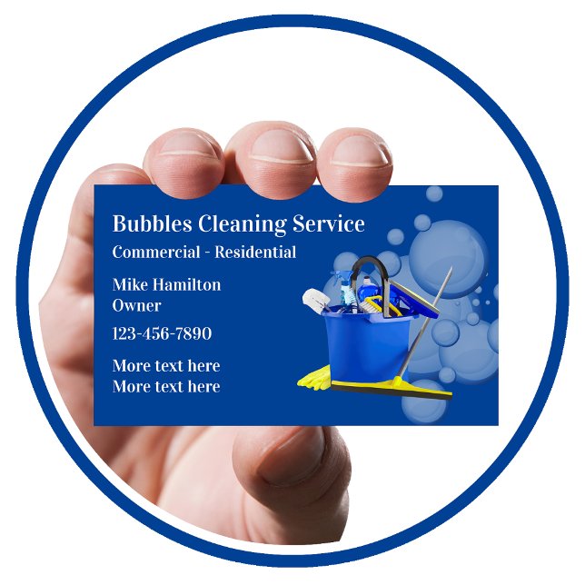 Professional Cleaning & Janitorial Services Business Card (Creator Uploaded)