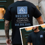 Professional Cleaning Logo Washing Window Cleaner T-Shirt<br><div class="desc">Elevate your brand's visibility and professionalism with our Professional Cleaning Logo Washing Window Cleaner T-Shirt. Designed specifically for companies offering solar panel cleaning, window washing, and residential and commercial cleaning services, this shirt features a custom logo prominently displayed on both the front and back. The clean and modern design ensures...</div>