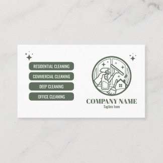Professional Cleaning Service Business Card