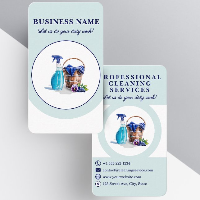 Professional cleaning service Business Card (Creator Uploaded)