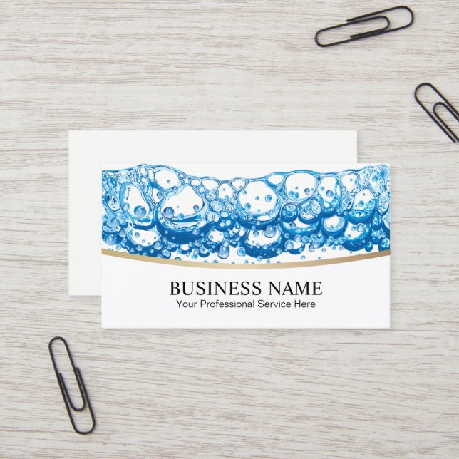 Professional Cleaning Service Business Card (Front/Back In Situ)