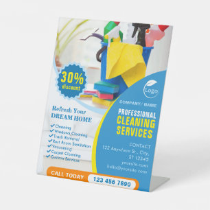 Professional Cleaning Service Business Pedestal Sign