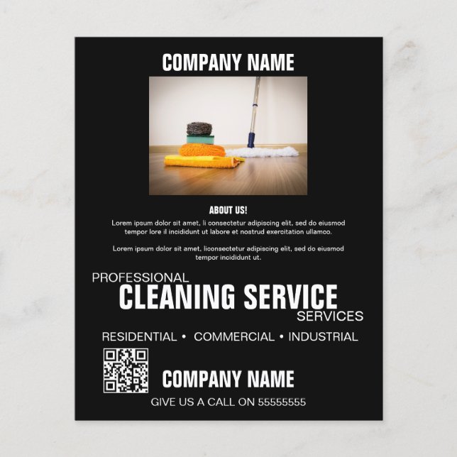 Professional Cleaning Service | Custom Business  Flyer (Front)