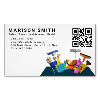 Professional Cleaning Service Magnetic Business Card