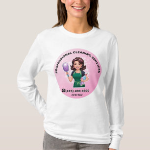 Professional Cleaning Service Uniform Housekeeper T-Shirt
