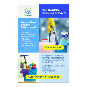 Professional Cleaning Services Business Flyer Photo Print