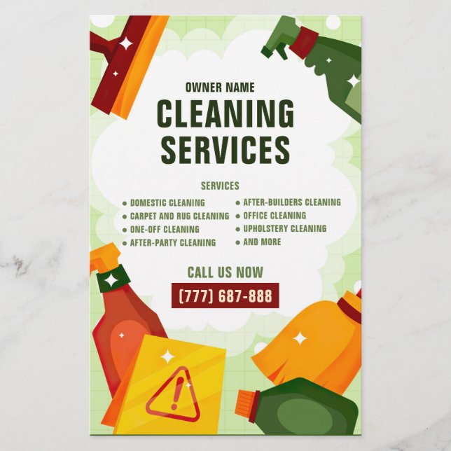 Professional Cleaning Services Flyer (Front)