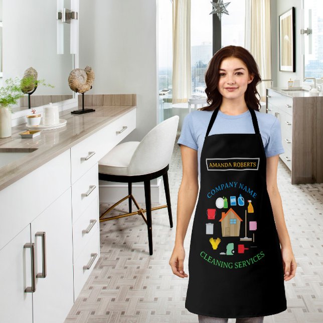 Professional Cleaning Services Logo Custom Maid Apron (Creator Uploaded)