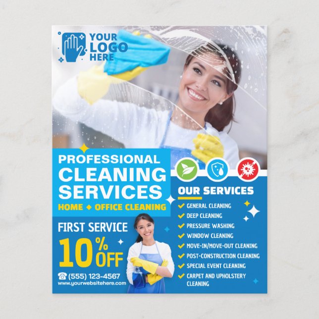Professional Cleaning Services - Template Flyer (Front)