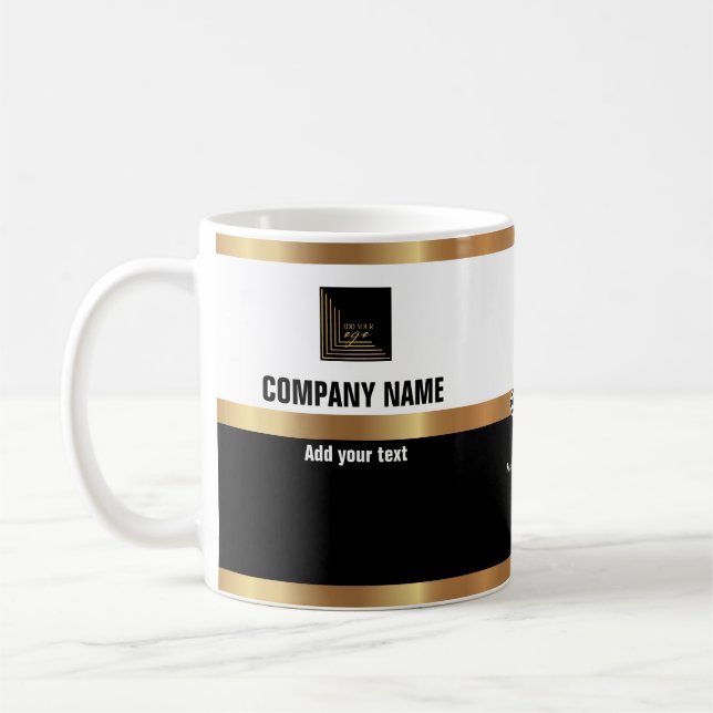 Professional Client Employee Attendee QR Code Swag Coffee Mug (Left)