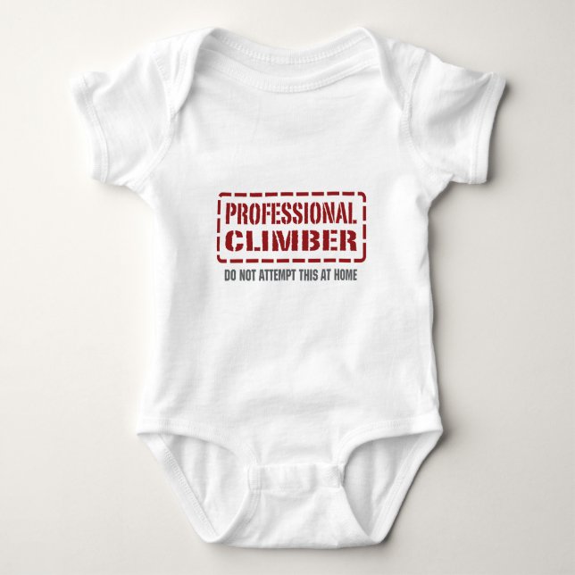 Professional Climber Baby Bodysuit (Front)