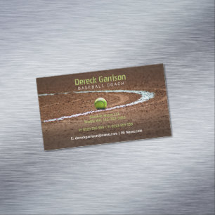 Professional Coach Baseball Field Magnetic Business Card