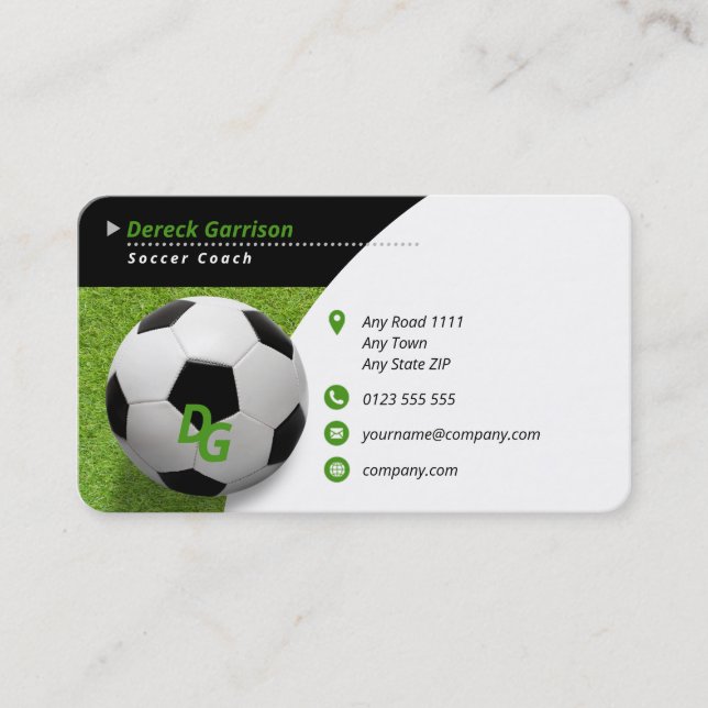 Professional Coach | Soccer Master Sport Business Card (Front)
