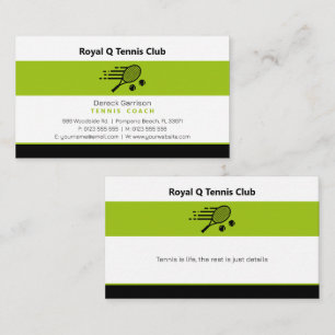 Professional Coach Tennis Master Sport Business Card