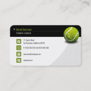 Professional Coach Tennis Master Sport Business Card