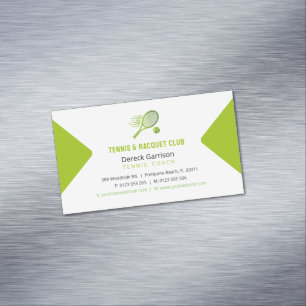 Professional Coach   Tennis Master Sport Magnetic Business Card