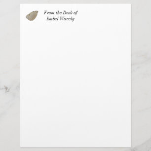 Professional Coastal Beach Watercolor Sea Shell Custom Letterhead