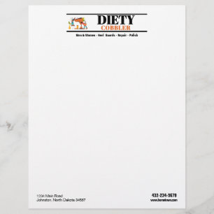 Professional Cobbler Shoe Repair Custom Letterhead