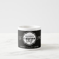 Professional Coffee Shop Personalised Logo Black